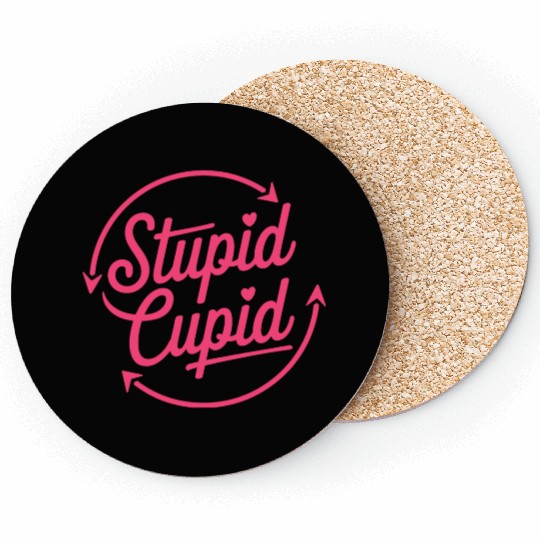 Stupid Cupid Sublimation Coasters