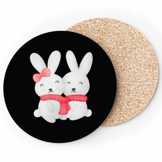 Valentine Rabbit Coasters