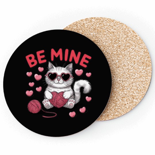 Be Mine Valentine Trendy Funny Vintage Coasters