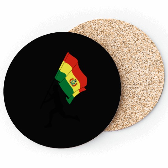 Flag Bolivia man running Coasters