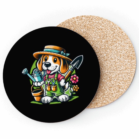 Beagle Gardener Coasters