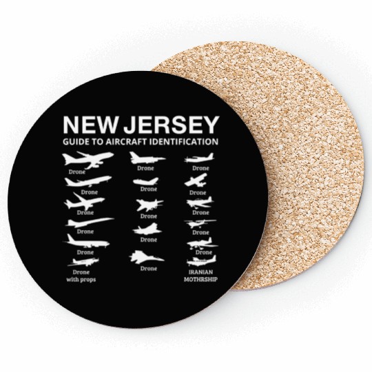 New Jersey Guide to Aircraft Identification Funny Coasters