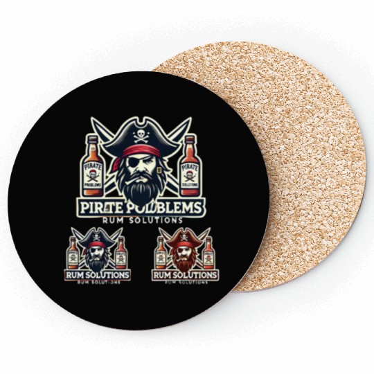 Pirate Problems Rum Solutions Coasters