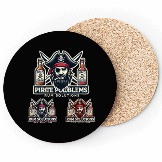 Pirate Problems Rum Solutions Coasters
