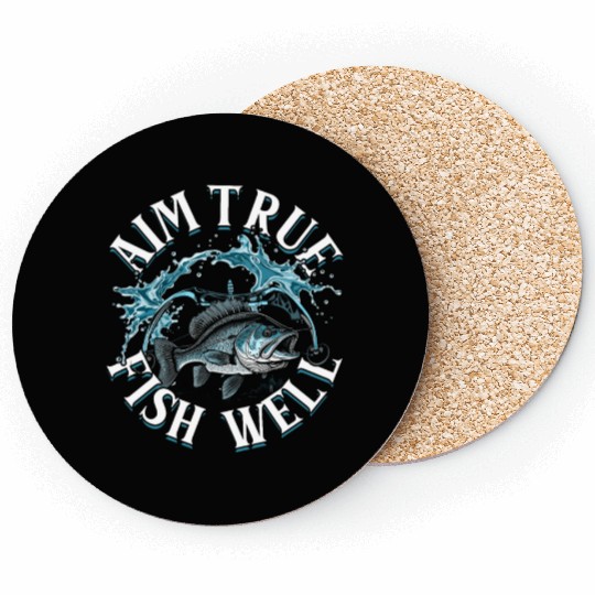 Bowfishing Bowfisher Aim True Fish Well Coasters