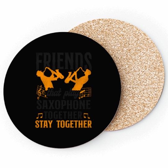 Saxophone Friends Besties Buddies Coasters