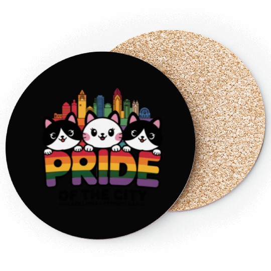 Pride of Philadelphia City Pennsylvania USA Rainbo Coasters