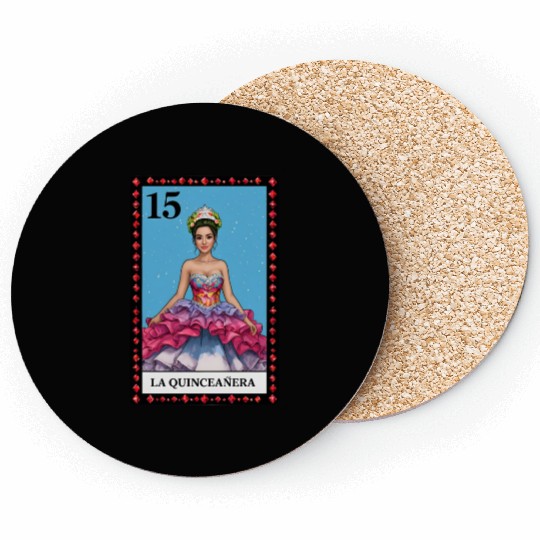 Lotería Quinceañera, Mis XV Hispanic Birthday Coasters