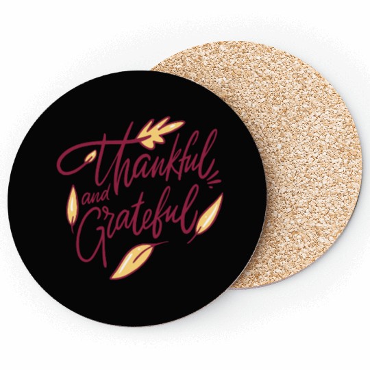 Heartfelt Gratitude: Thankful & Grateful Coasters