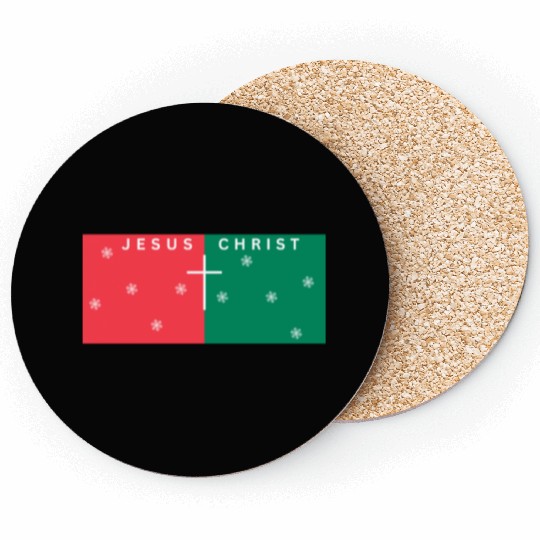 Jesus Christ SNOWFLAKES simple design Coasters