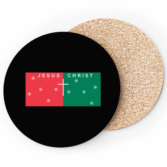 Jesus Christ SNOWFLAKES simple design Coasters