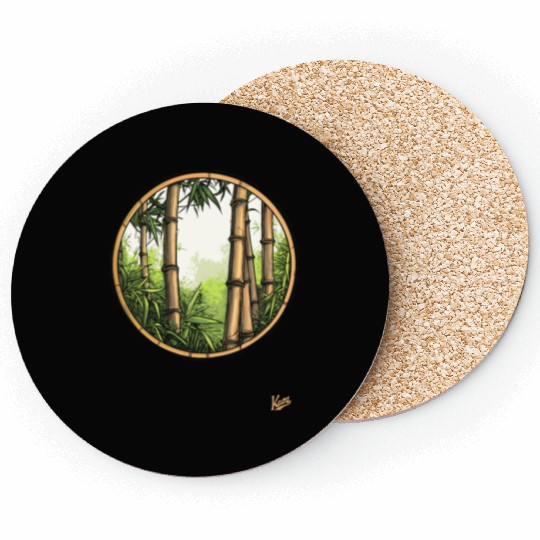 Serene Bamboo Forest Coasters