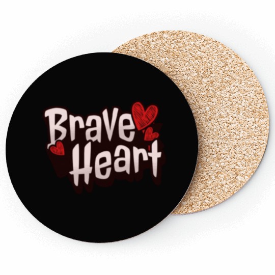 Brave Heart - Courageous Warrior Coasters