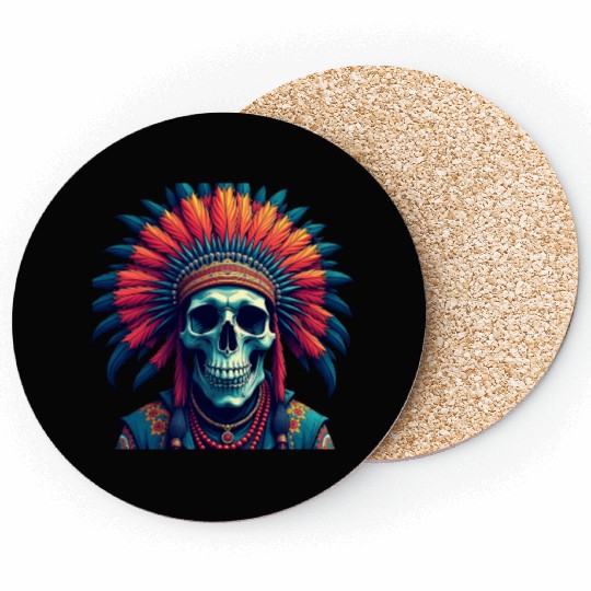 Feathered Skull Coasters