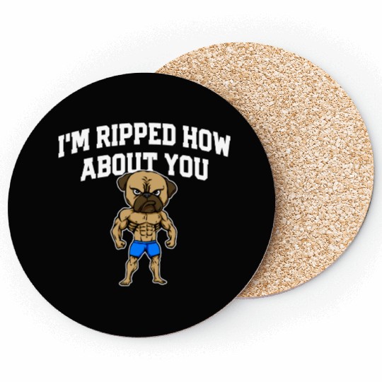 Im Ripped How About You Funny Workout Humor Gym Coasters