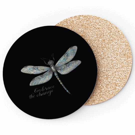 Embrace the Change Dragonfly Coasters