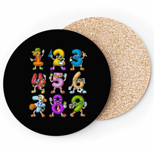 Math Numbers Coasters