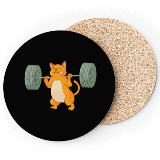 Funny Cat design Workout Gym Womens mother's day Coasters