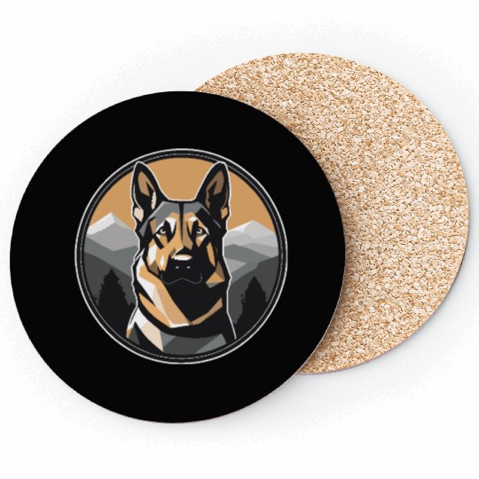 German Shepherd in Nature Coasters