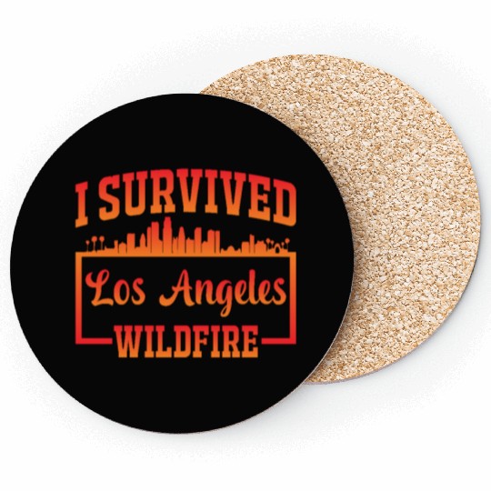 I Survived Los Angeles Wildfire Coasters