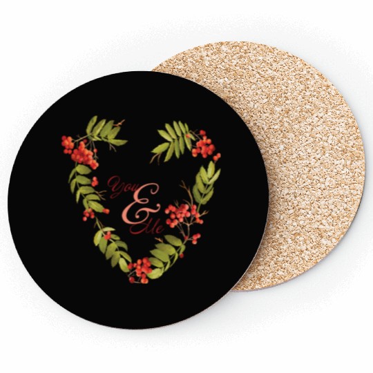 Serene evergreen design for autumn lovers Coasters
