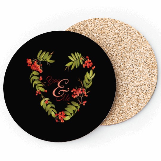 Serene evergreen design for autumn lovers Coasters