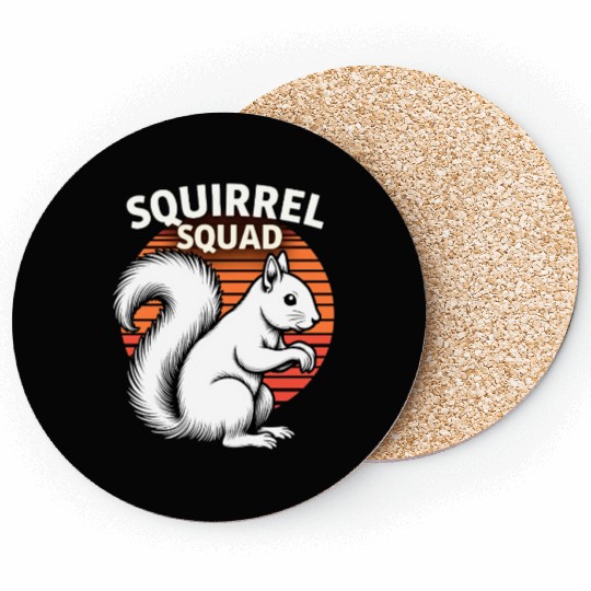 Squirrel Squad Funny Lover Coasters