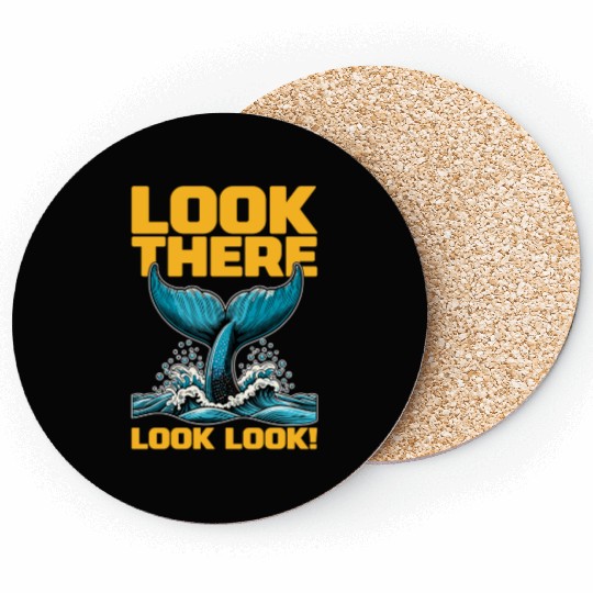 Whale Watching Look There Look Look Sea Creatures Coasters