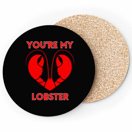 You're My Lobster Valentine’s Day Romance Matching Coasters