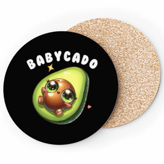 Baby Avocado cute Kawaii babyparty Gift Pregnancy Coasters