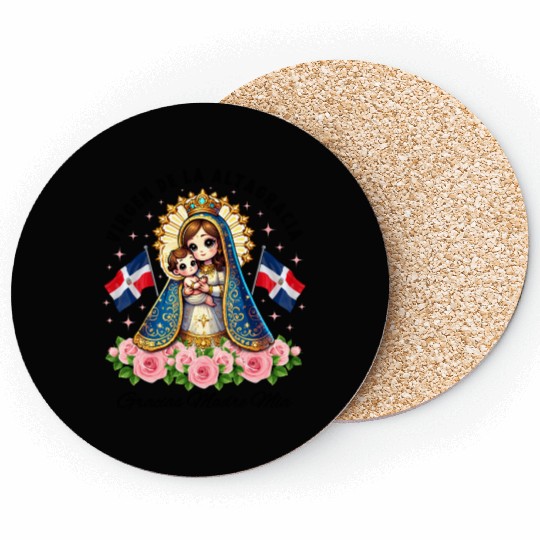 Our Lady of Altagracia Dominican Republic Catholic Coasters