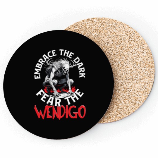 Cryptid Embrace The Dark Fear The Wendigo Coasters
