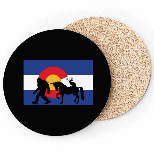 Mythical Creature and Jeep in Colorado Flag Coasters