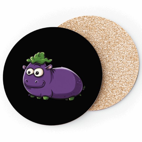 Hip Eggplant Coasters
