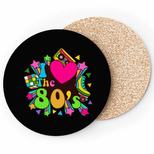 Retro 80s Style design – Perfect for Nostalgia Fa Coasters
