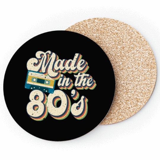 Retro 80s Style design Perfect for Nostalgia Fans Coasters
