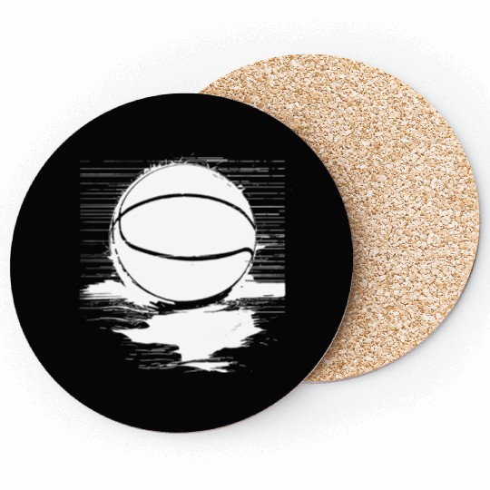 Basketball Ball Sketch Coasters
