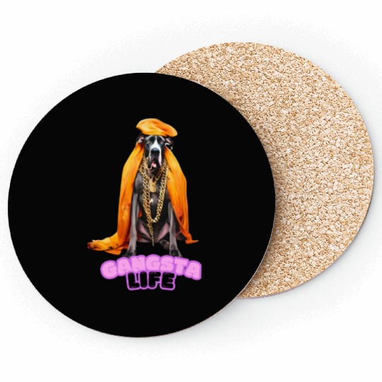 Gangsta Life Great Dane Coasters