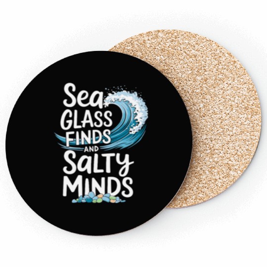 Sea Glass Hunters Collecting Ocean Treasures Coasters
