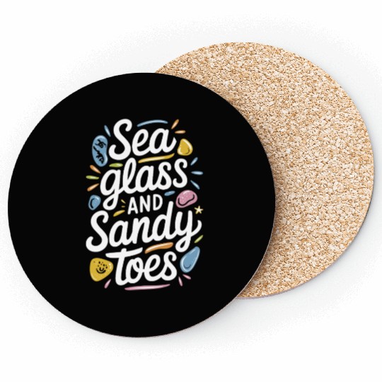 Sea Glass Hunters Collecting Ocean Treasures Coasters