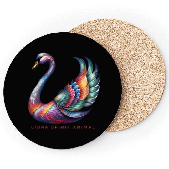 Libra Spirit Animal Swan Alebrije Coasters
