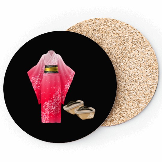 Elegant Japanese Kimono Coasters