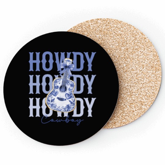 Howdy Cowboy Guitar Coasters