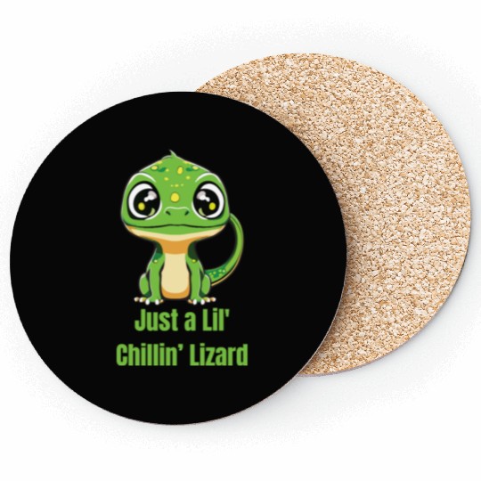 Just a Lil' Chillin’ Lizard Coasters