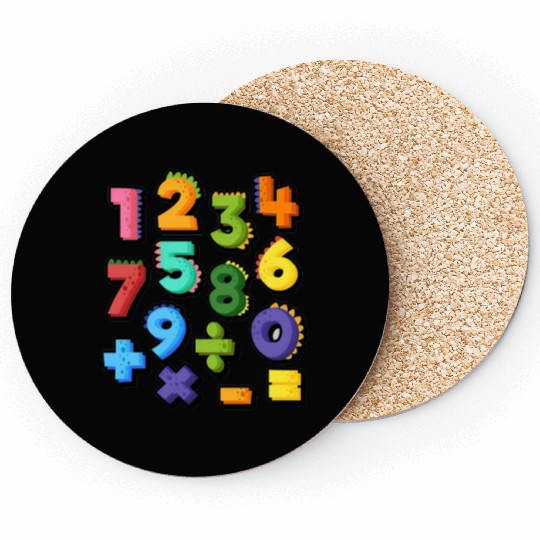 Funny Numbers Day Maths Back To School Teacher Kid Coasters