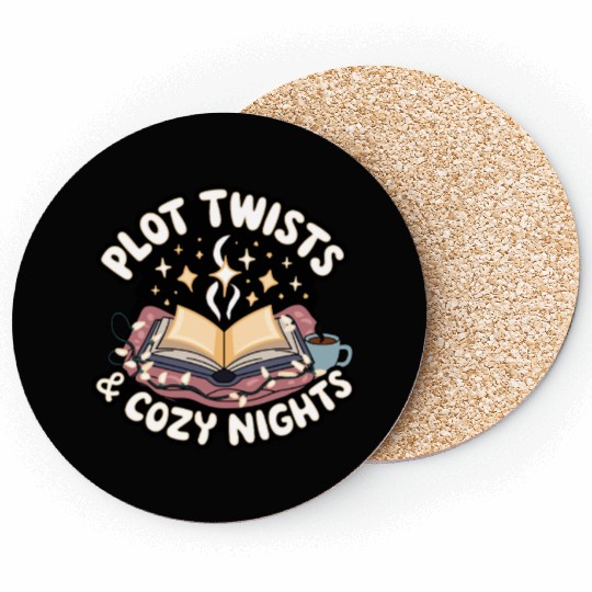 Bookworm Girl Aesthetic Coasters