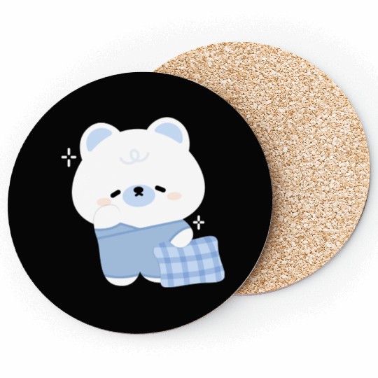 Sleepy Polar Bear Coasters