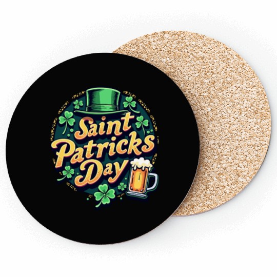 Saint Patrick`s Day Beer Coasters