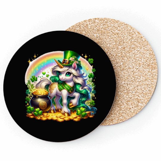 Lucky Charm Unicorn – St. Patrick’s Day Magic Coasters