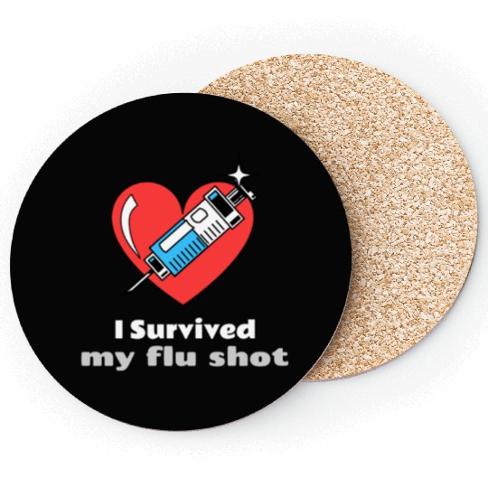 I Survived My Flu Shot Doctor Appointment Coasters